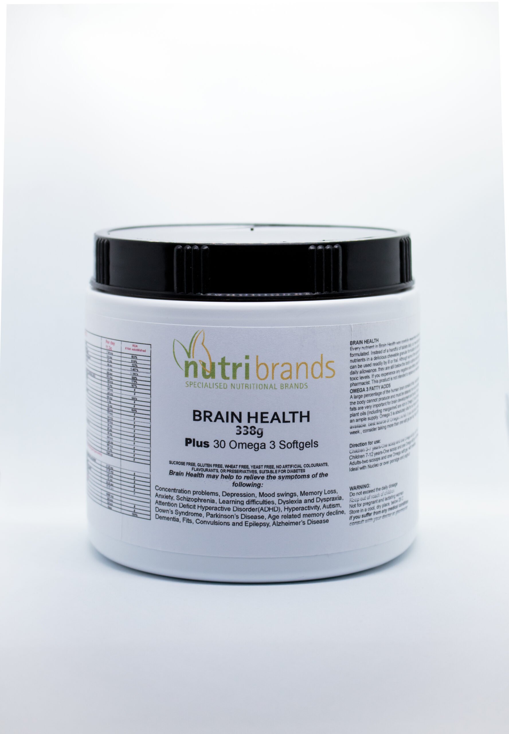 Brain Health Boost (338g) plus 30 Omega 3 fish oil soft gels-image